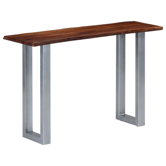 Console Table | Brown and silver