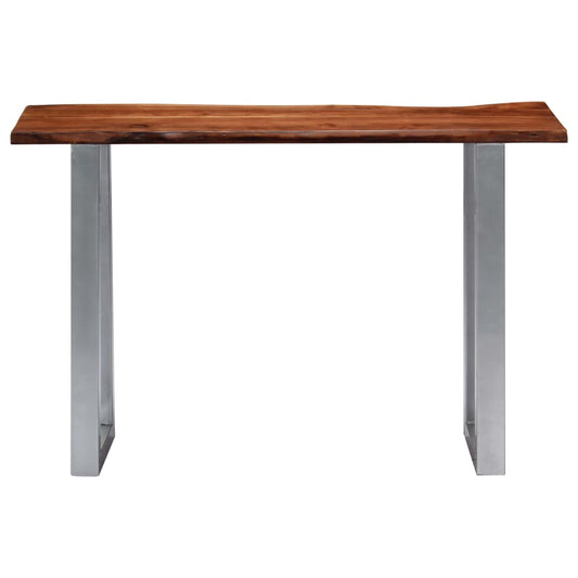 Console Table | Brown and silver