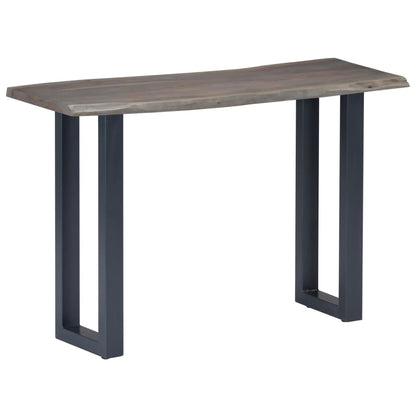 Console Table Grey 115x35x76 cm Solid Aacia Wood and Iron