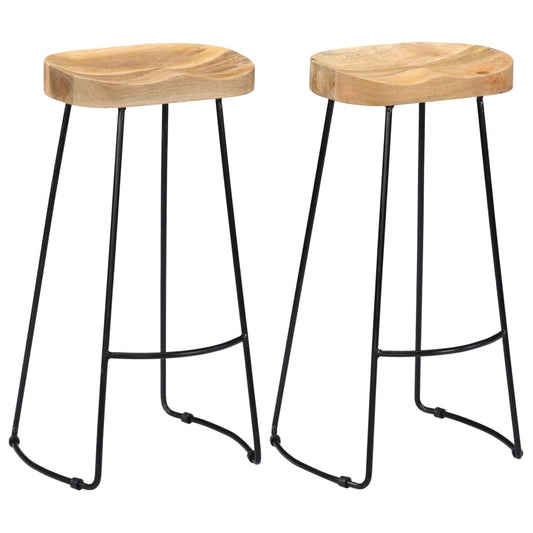 Bar Chair | Set of 2 | Brown and Black
