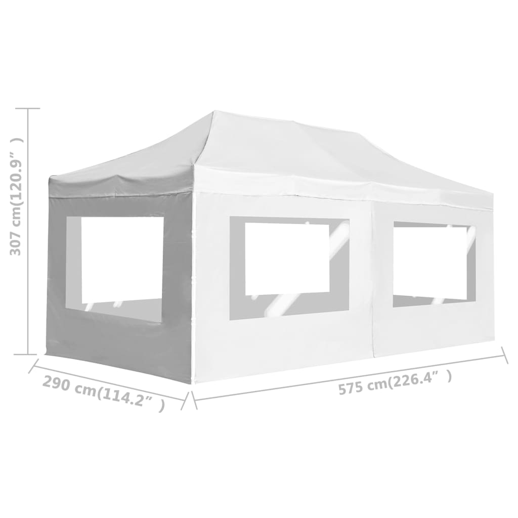 Party Tent | White | Oxford fabric with PVC coating | 6x3m | Foldable