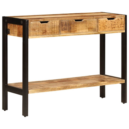 247406 vidaXL Sideboard with 3 Drawers 110x35x75 cm Solid Mango Wood