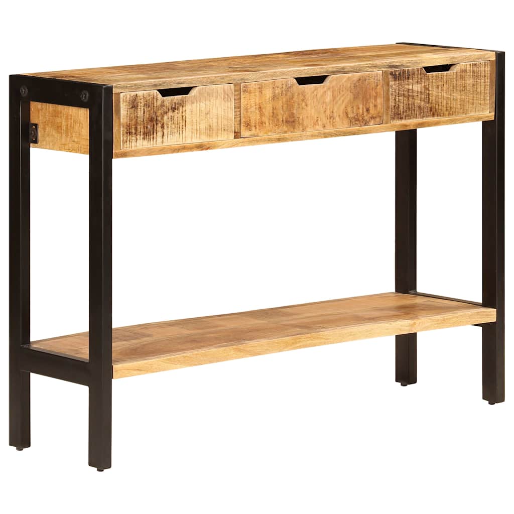 247406 vidaXL Sideboard with 3 Drawers 110x35x75 cm Solid Mango Wood