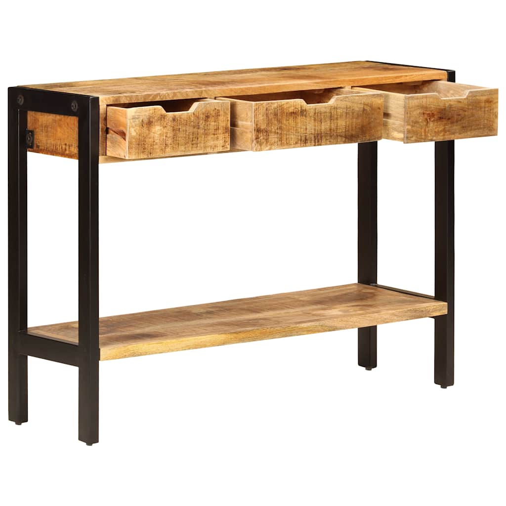 247406 vidaXL Sideboard with 3 Drawers 110x35x75 cm Solid Mango Wood