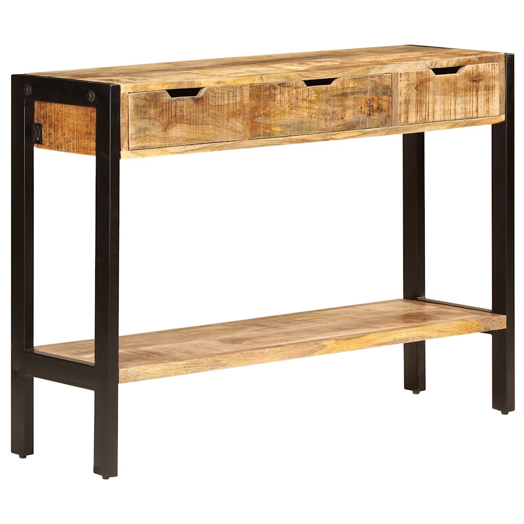 247406 vidaXL Sideboard with 3 Drawers 110x35x75 cm Solid Mango Wood