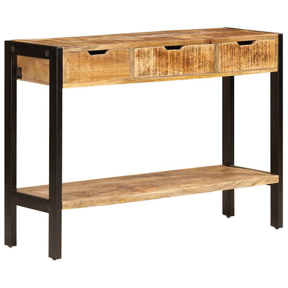 247406 vidaXL Sideboard with 3 Drawers 110x35x75 cm Solid Mango Wood
