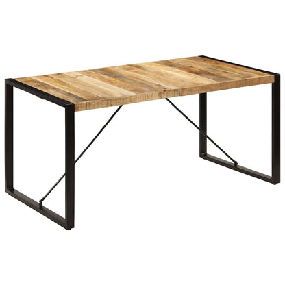 247417 vidaXL Dining Table 160x80x75 cm Solid Mango Wood