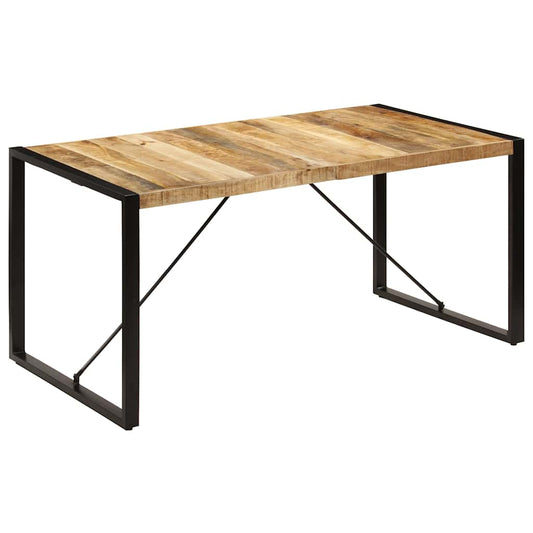 247417 vidaXL Dining Table 160x80x75 cm Solid Mango Wood