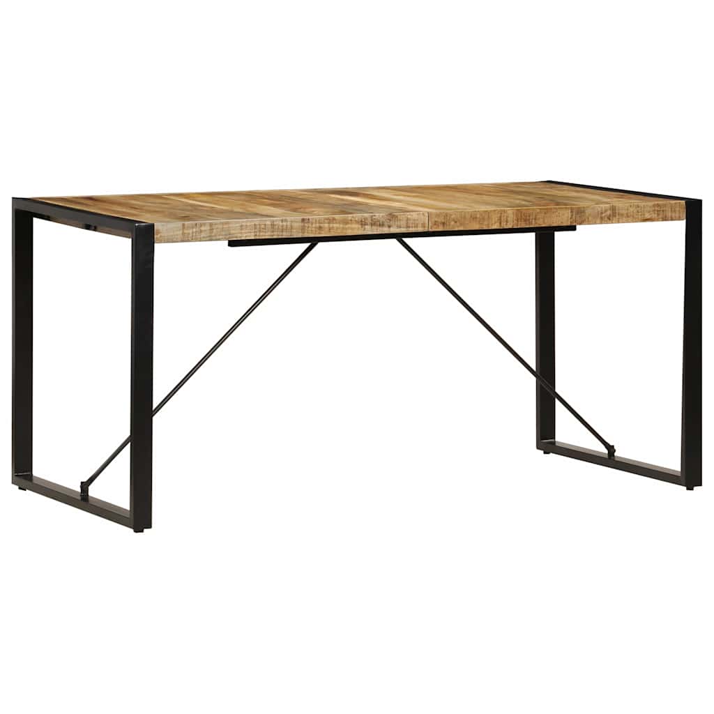 247417 vidaXL Dining Table 160x80x75 cm Solid Mango Wood