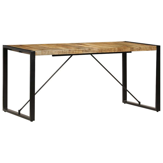 247417 vidaXL Dining Table 160x80x75 cm Solid Mango Wood