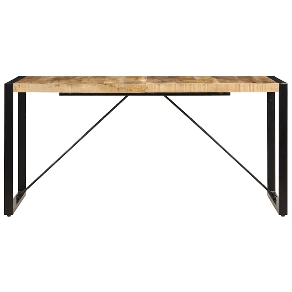 247417 vidaXL Dining Table 160x80x75 cm Solid Mango Wood