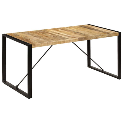 247417 vidaXL Dining Table 160x80x75 cm Solid Mango Wood