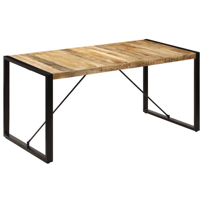 247417 vidaXL Dining Table 160x80x75 cm Solid Mango Wood