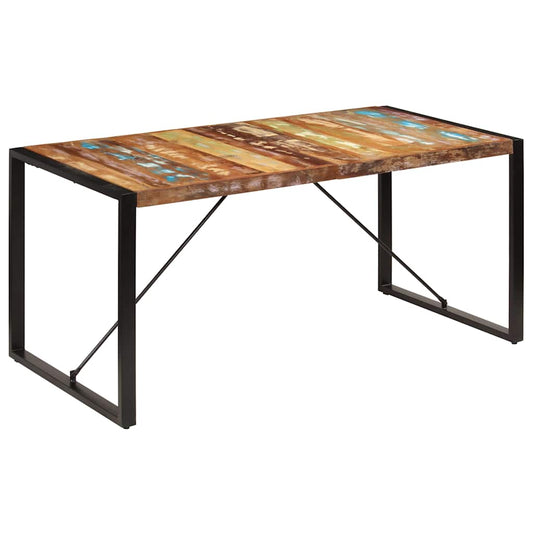 247418 vidaXL Dining Table 160x80x75 cm Solid Reclaimed Wood