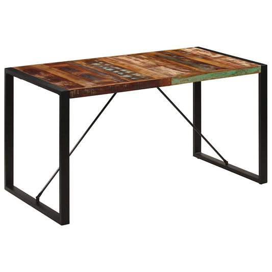 247421 vidaXL Dining Table 140x70x75 cm Solid Reclaimed Wood