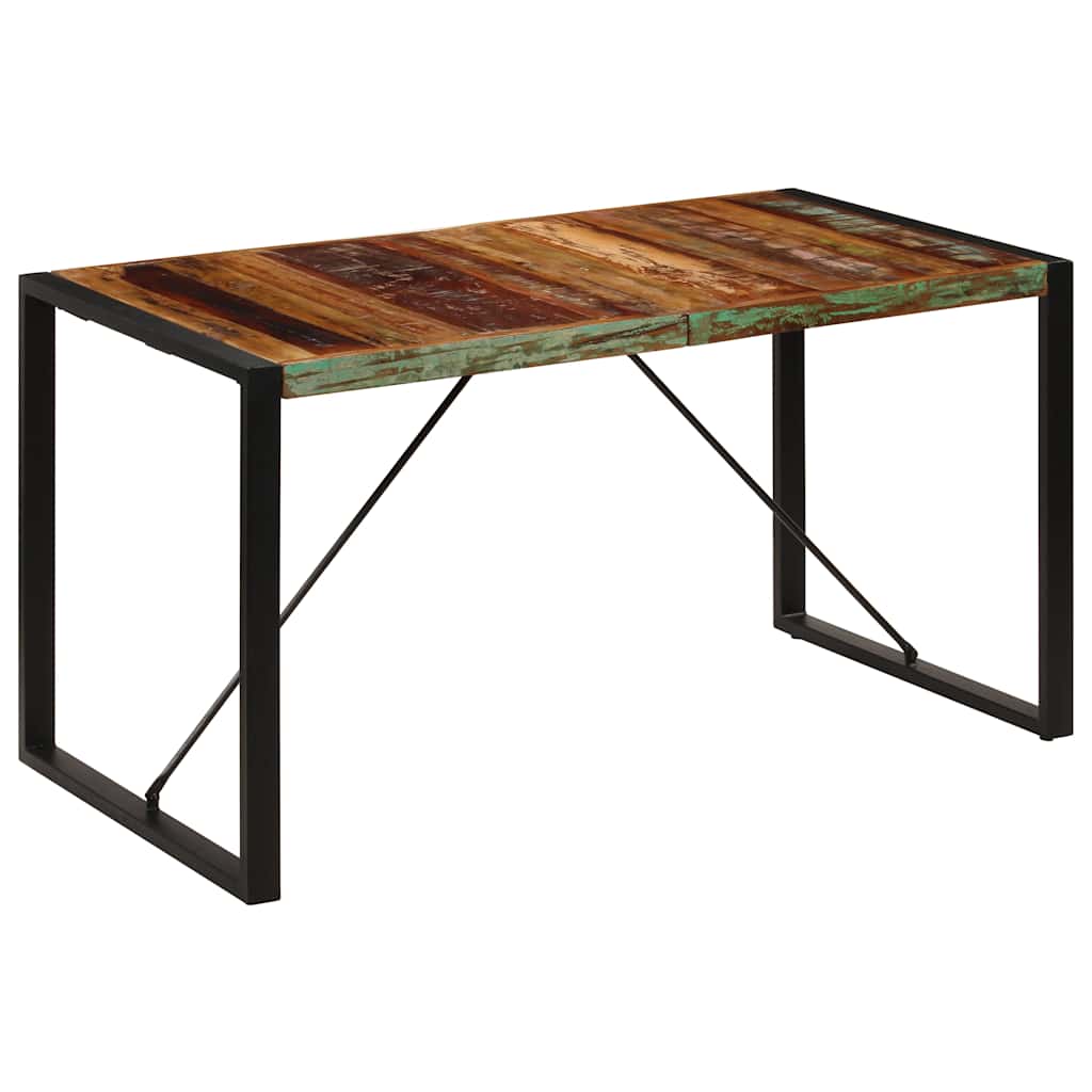247421 vidaXL Dining Table 140x70x75 cm Solid Reclaimed Wood