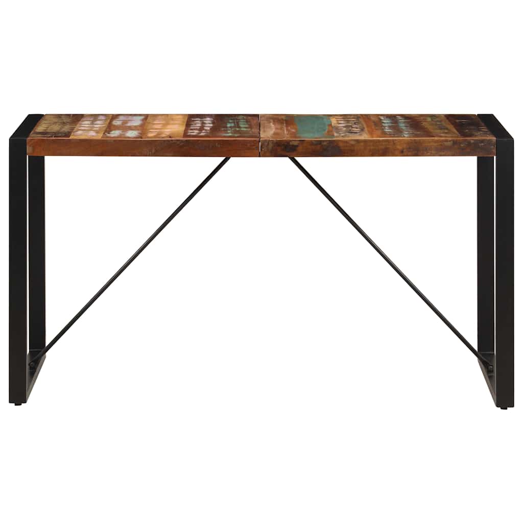 247421 vidaXL Dining Table 140x70x75 cm Solid Reclaimed Wood