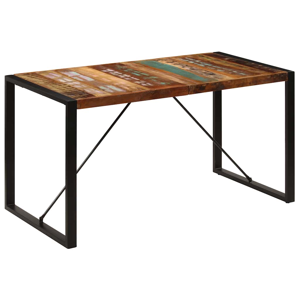 247421 vidaXL Dining Table 140x70x75 cm Solid Reclaimed Wood