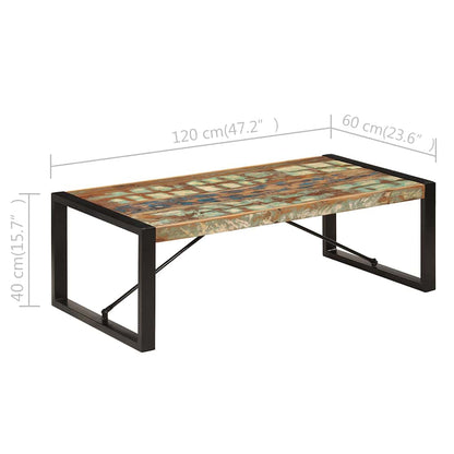 247425 vidaXL Coffee Table 120x60x40 cm Solid Reclaimed Wood