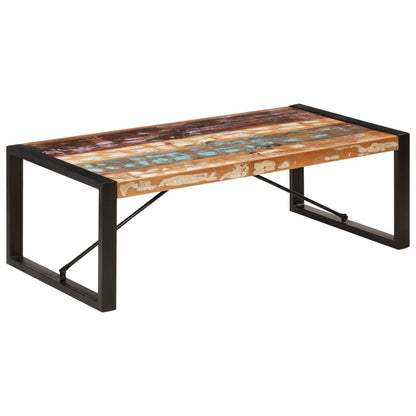 Coffee Table | Multicolour | Solid Reclaimed Wood | 120 cm long | Durable