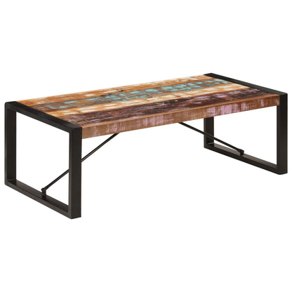 Coffee Table | Multicolour | Solid Reclaimed Wood | 120 cm long | Durable