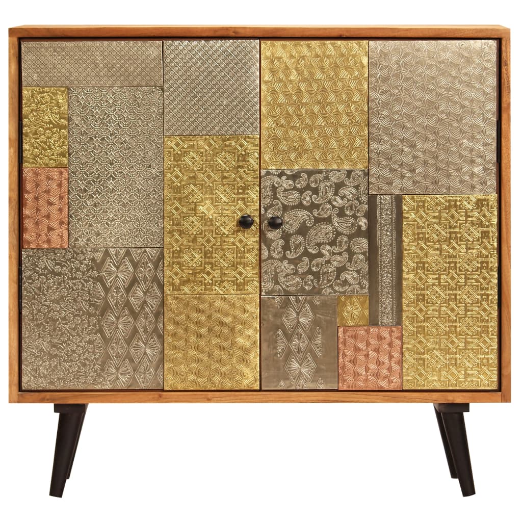 Sideboard | Honey finish with colourful decorative panels