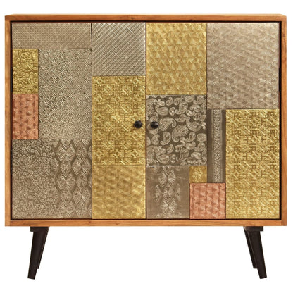 Sideboard | Honey finish with colourful decorative panels