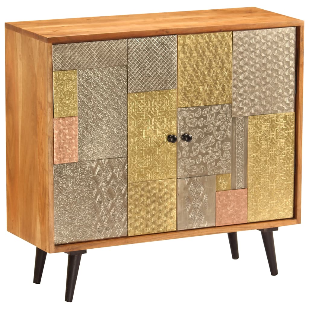 Sideboard | Honey finish with colourful decorative panels
