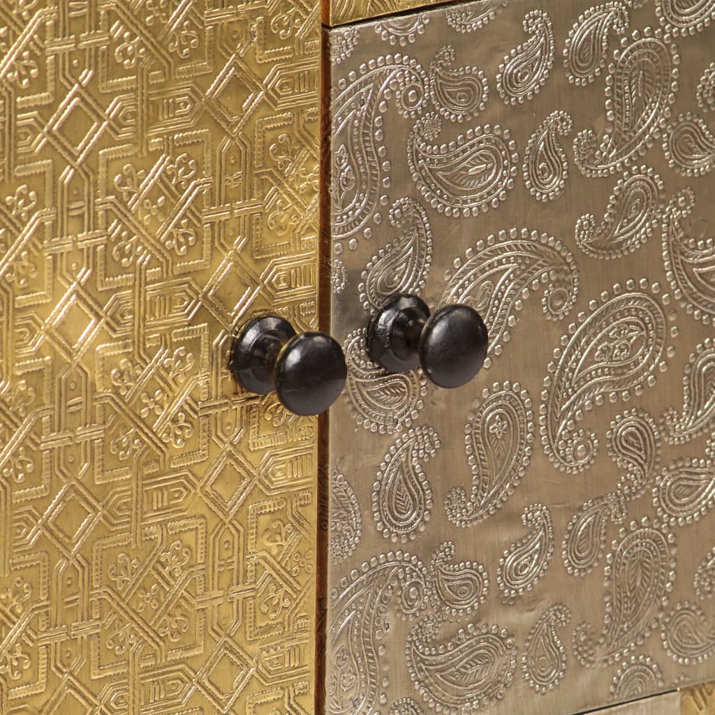 Sideboard | Honey finish with colourful decorative panels