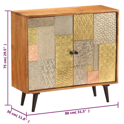 Sideboard | Honey finish with colourful decorative panels