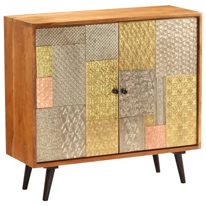 Sideboard | Honey finish with colourful decorative panels