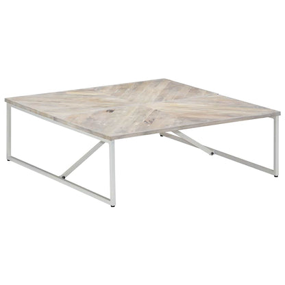 247698 vidaXL Coffee Table 110x110x36 cm Solid Mango Wood