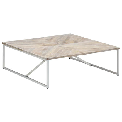 247698 vidaXL Coffee Table 110x110x36 cm Solid Mango Wood