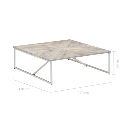 Coffee Table 110x110x36 cm Solid Mango Wood