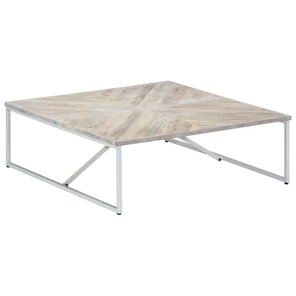 247698 vidaXL Coffee Table 110x110x36 cm Solid Mango Wood