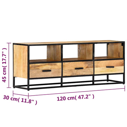247742 vidaXL TV Cabinet 120x30x45 cm Solid Mango Wood