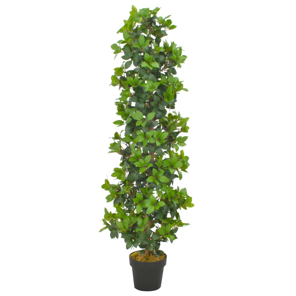 Lifelike Artificial Plant Laurel Tree with Pot Green 150 cm showcasing its realistic leaves and height perfect for home or office decor.