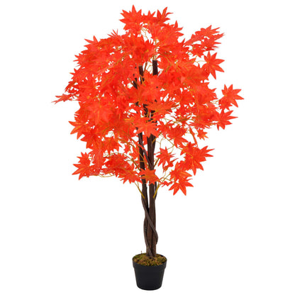 Artificial Plant Maple Tree with Pot Red 120 cm showcasing lifelike leaves and realistic details in a decorative pot.