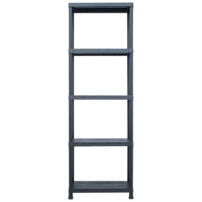 Storage Shelf Rack Black 125 kg 60x30x180 cm Plastic