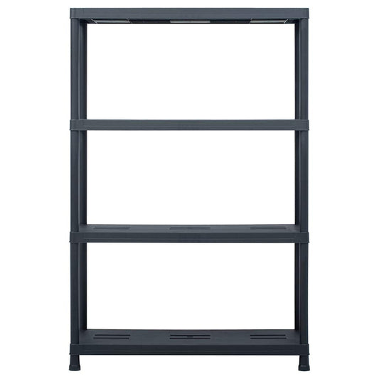45679 vidaXL Storage Shelf Rack Black 220 kg 90x40x138 cm Plastic