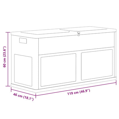 Garden Storage Box 320 L Grey Black