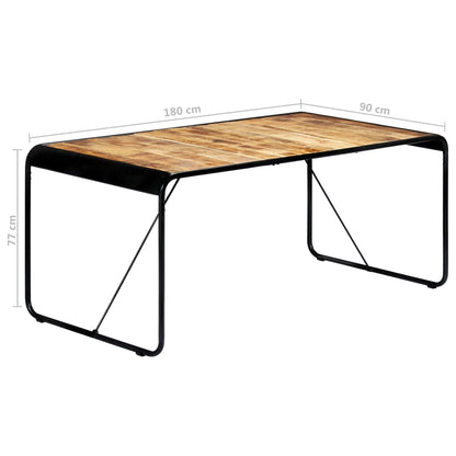 Dining Table 180x90x76 cm Solid Rough Mango Wood