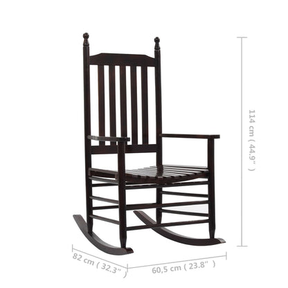 Rocking Chair | Brown | Poplar hardwood | Standard |  Durable