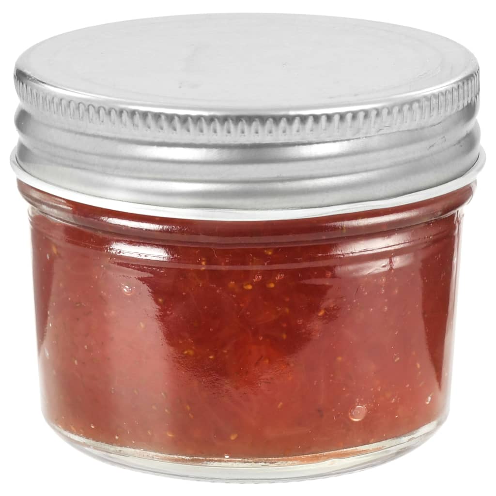 Glass Jam Jars with Silver Lids 48 pcs 110 ml