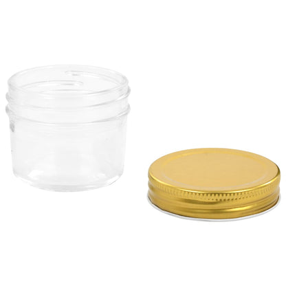 Glass Jam Jars with Gold Lid 48 pcs 110 ml