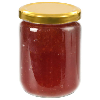 Glass Jam Jars with Gold Lid 48 pcs 230 ml