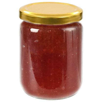 Glass Jam Jars with Gold Lid 96 pcs 230 ml