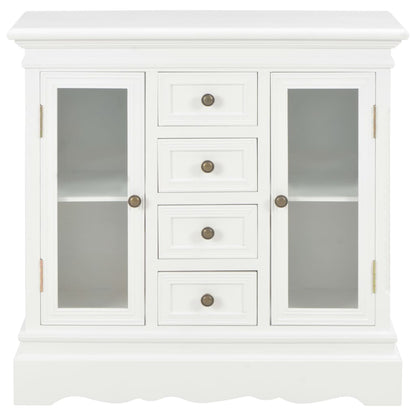 Sideboard White 70x28x70 cm Solid Pine Wood
