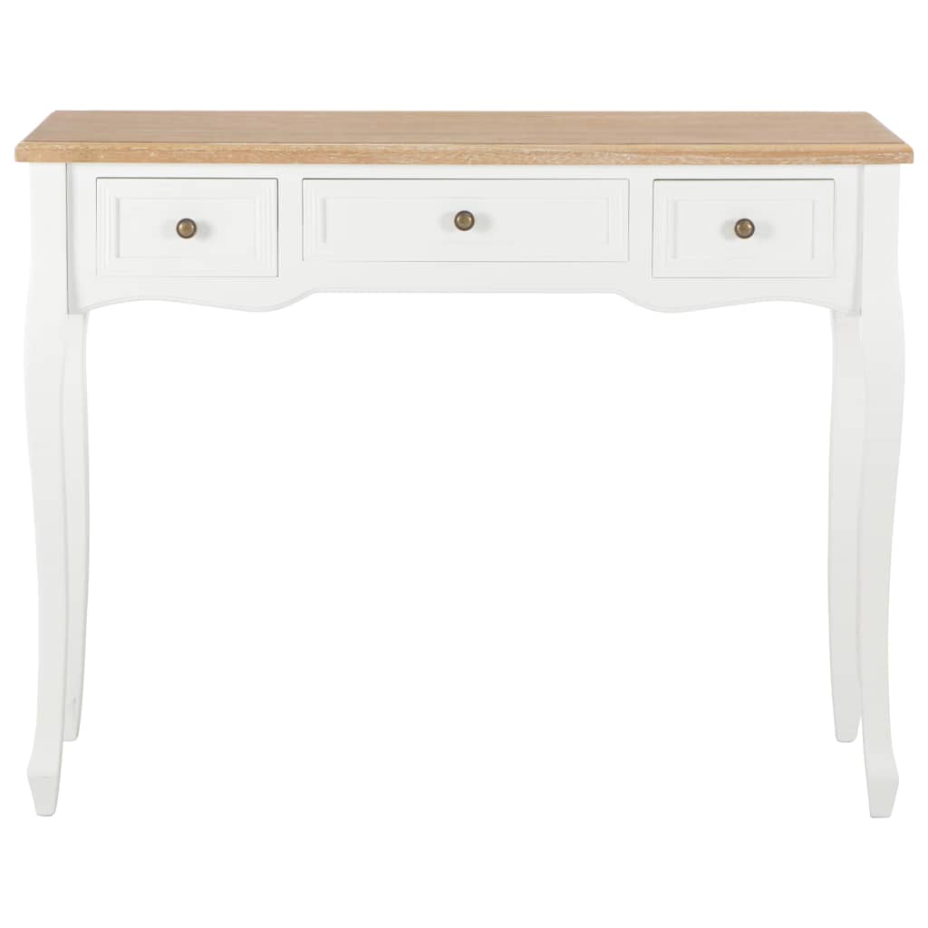 Dressing Console Table with 3 Drawers White