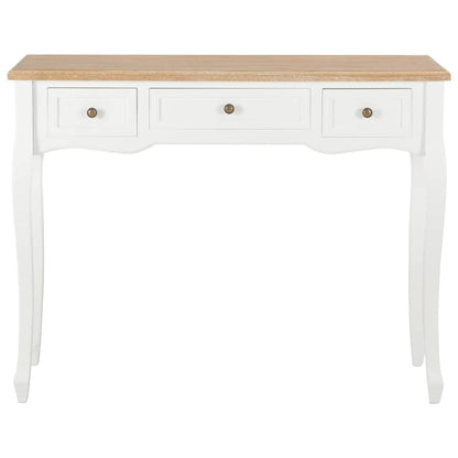 Dressing Console Table with 3 Drawers White